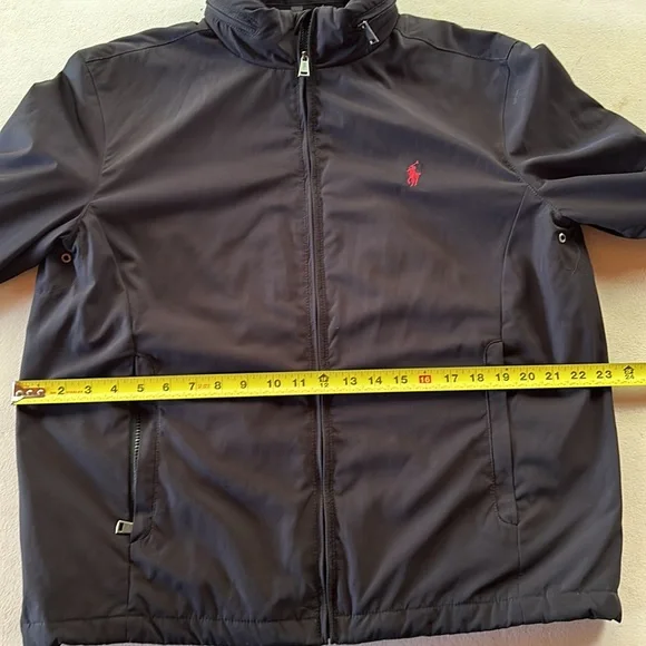 Ralph Lauren Men's Windbreaker/Rain Jacket with Red Logo (M) Navy Blue - Picture 8 of 12
